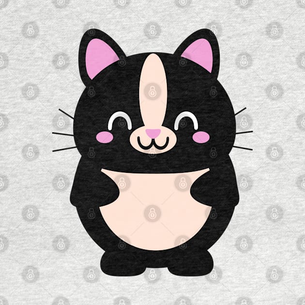 Cute Black Cat by Kam Bam Designs